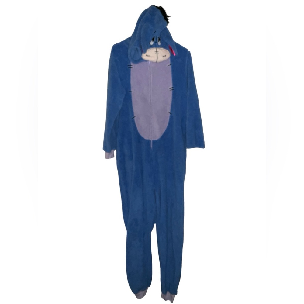 Disney Winnie The Pooh Eeyore One Piece Hooded/Footless Pajamas
